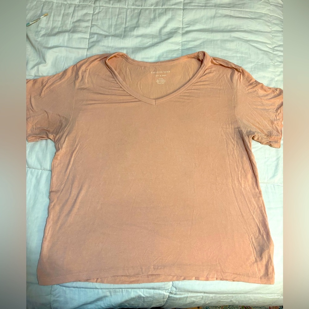 ae light pink soft oversized tee S